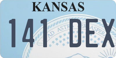 KS license plate 141DEX
