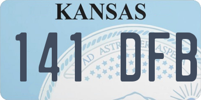 KS license plate 141DFB