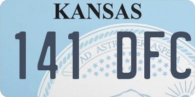KS license plate 141DFC
