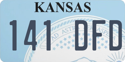 KS license plate 141DFD