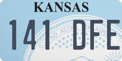 KS license plate 141DFE