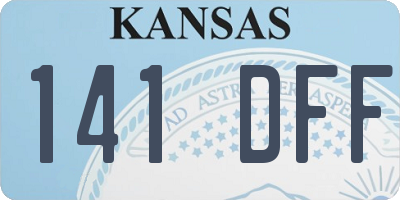 KS license plate 141DFF