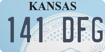 KS license plate 141DFG