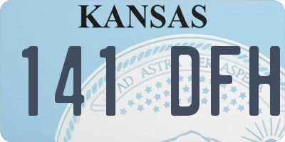 KS license plate 141DFH