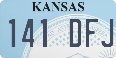 KS license plate 141DFJ