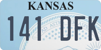 KS license plate 141DFK