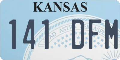KS license plate 141DFM