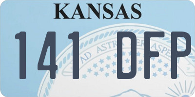 KS license plate 141DFP