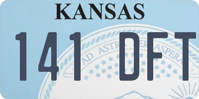 KS license plate 141DFT