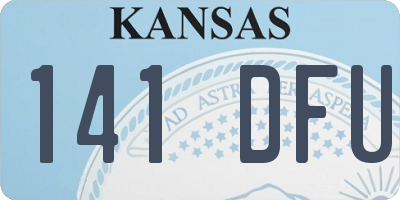 KS license plate 141DFU