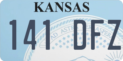 KS license plate 141DFZ