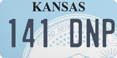 KS license plate 141DNP