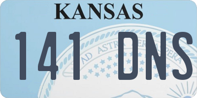 KS license plate 141DNS