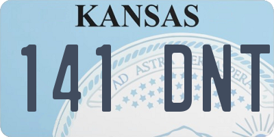 KS license plate 141DNT