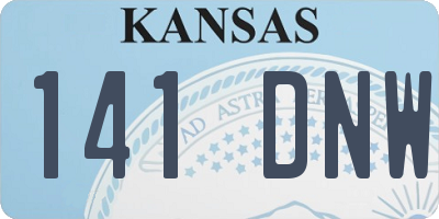 KS license plate 141DNW