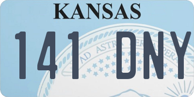 KS license plate 141DNY