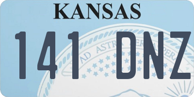 KS license plate 141DNZ