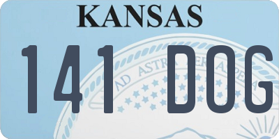 KS license plate 141DOG