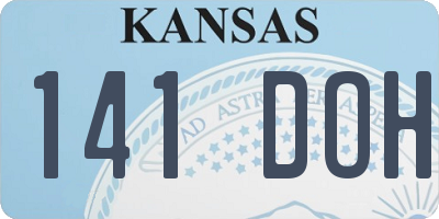 KS license plate 141DOH