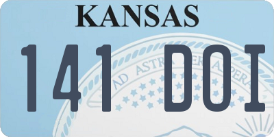 KS license plate 141DOI