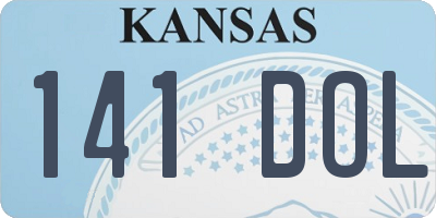 KS license plate 141DOL