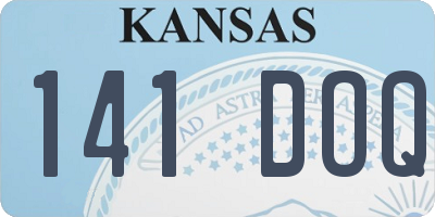 KS license plate 141DOQ