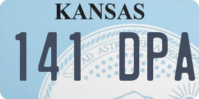 KS license plate 141DPA