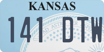 KS license plate 141DTW
