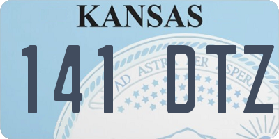 KS license plate 141DTZ