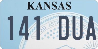 KS license plate 141DUA