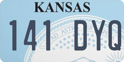 KS license plate 141DYQ
