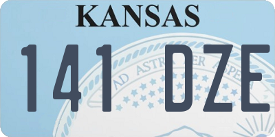KS license plate 141DZE