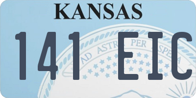 KS license plate 141EIC