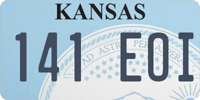 KS license plate 141EOI
