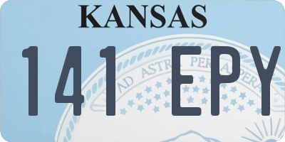 KS license plate 141EPY