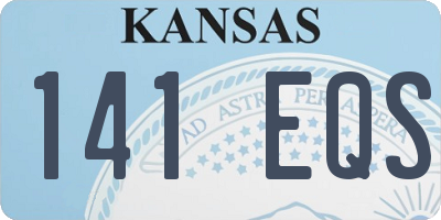 KS license plate 141EQS