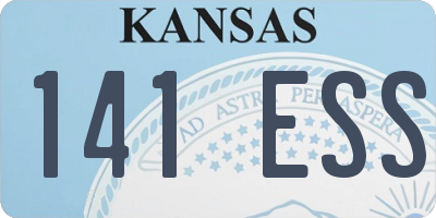 KS license plate 141ESS