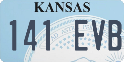 KS license plate 141EVB