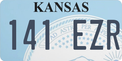 KS license plate 141EZR