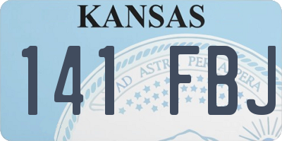 KS license plate 141FBJ