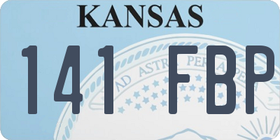 KS license plate 141FBP