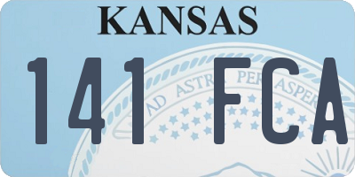 KS license plate 141FCA