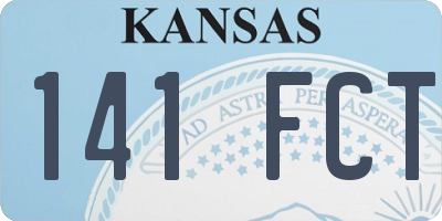 KS license plate 141FCT