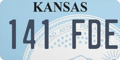 KS license plate 141FDE