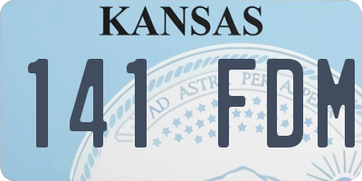 KS license plate 141FDM