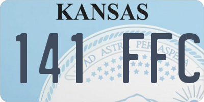 KS license plate 141FFC