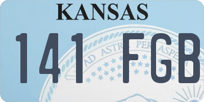 KS license plate 141FGB