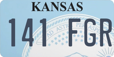 KS license plate 141FGR