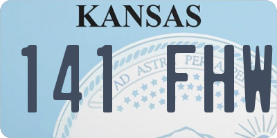 KS license plate 141FHW