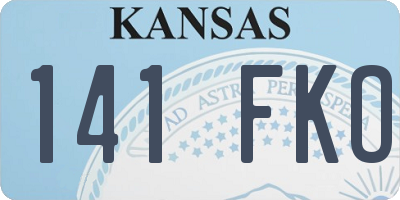 KS license plate 141FKO